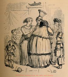 Coriolanus parting from his Wife and Family 1852. Artist: John Leech