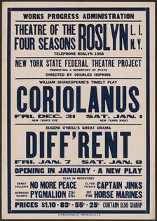 Coriolanus, Roslyn, 1937. Creator: Unknown