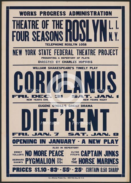 Coriolanus, Roslyn, 1937. Creator: Unknown.