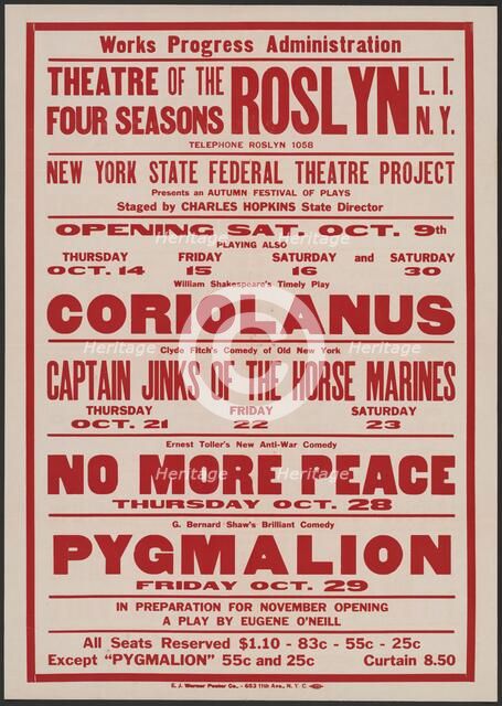 Coriolanus, Roslyn, NY, [1930s]. Creator: Unknown.