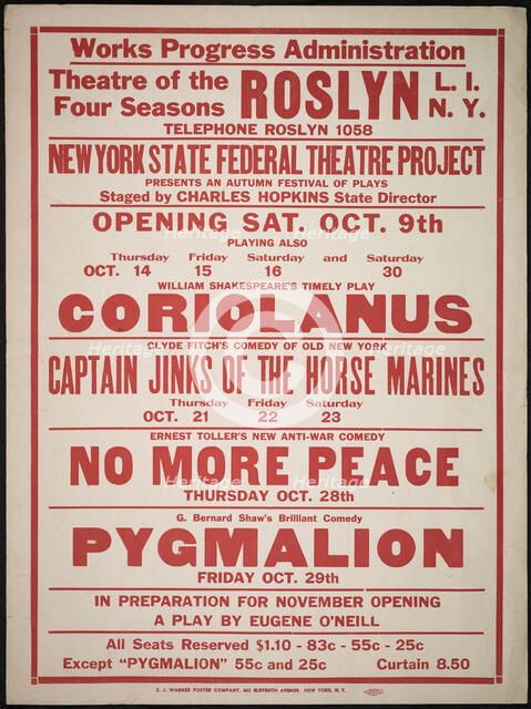 Coriolanus, Roslyn, NY, 1937. Creator: Unknown.