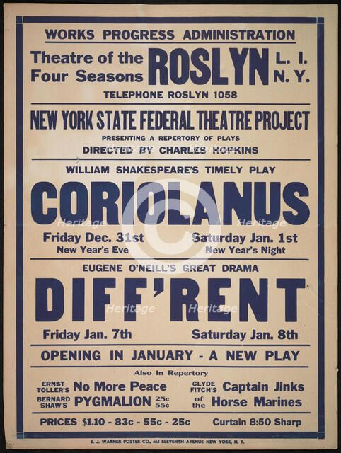 Coriolanus, Roslyn, NY, 1937. Creator: Unknown.