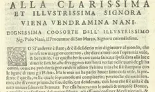 Corona delle Nobili et Virtuose Donne: Libro I-IV, page 2 (recto), 1601. Creator: Unknown