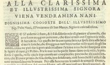 Corona delle Nobili et Virtuose Donne: Libro I-IV, page 2 (recto), 1601. Creator: Unknown