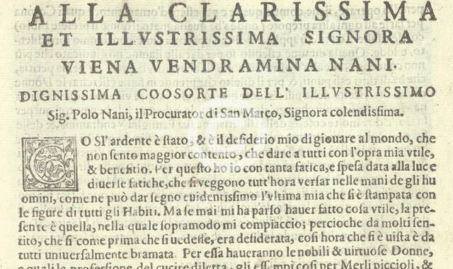 Corona delle Nobili et Virtuose Donne: Libro I-IV, page 2 (recto), 1601. Creator: Unknown.