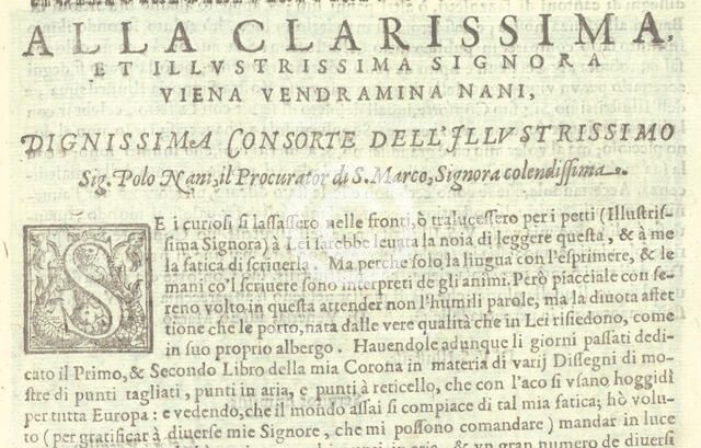 Corona delle Nobili et Virtuose Donne: Libro I-IV, page 58 (recto), 1601. Creator: Unknown.