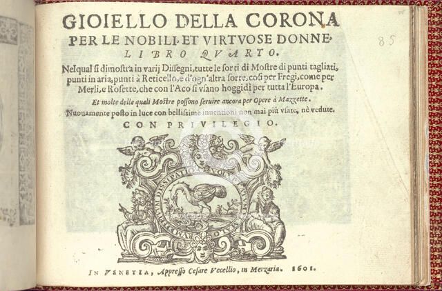 Corona delle Nobili et Virtuose Donne: Libro I-IV, page 85 (recto), 1601. Creator: Cesare Vecellio.