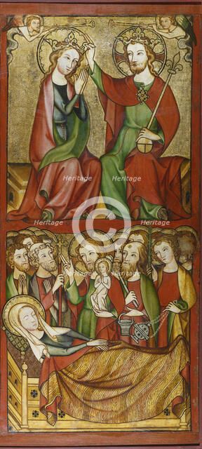 Coronation and Death of the Virgin, 1325-1335. Creator: Rhenish Master.