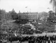Coronation celebrations for King George V, Market Place, Nottingham, Nottinghamshire, 1911. Creator: Henson & Co