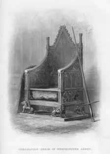 Coronation Chair in Westminster Abbey 1859