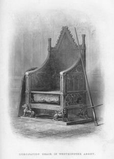 Coronation Chair in Westminster Abbey 1859