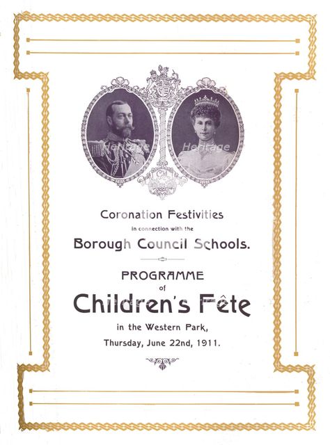 'Coronation Festivities in connection with the Borough Council Schools, 1911', (1917).  Artist: Unknown.
