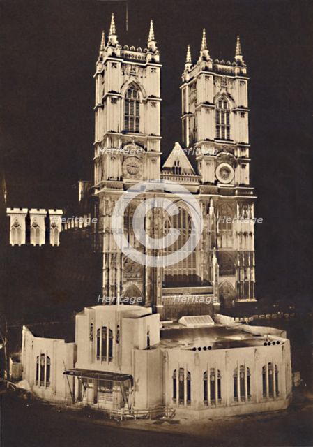 'Coronation Floodlighting - Westminster Abbey', 1937. Artist: Unknown.