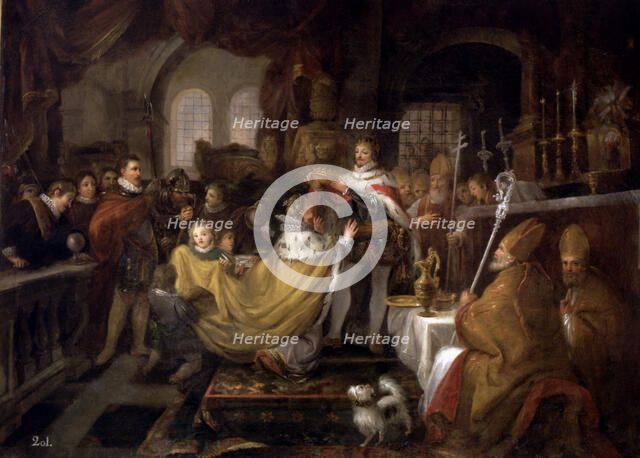 Coronation of the Empress Maria by the King Alfonso XI in the monastery of  Huelgas, Alfonso XI K…