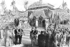 Coronation of the King and Queen of Roumania at Bucharest, 1881. Creator: Unknown