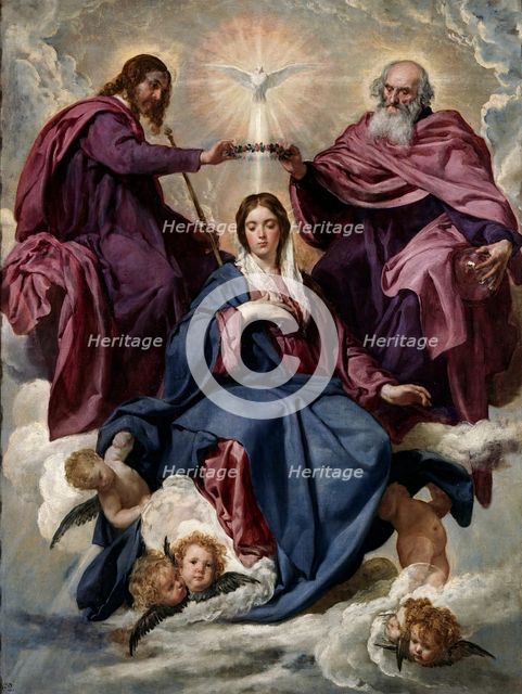 Coronation of the Virgin, between 1635 and 1636. Creator: Diego Velasquez.