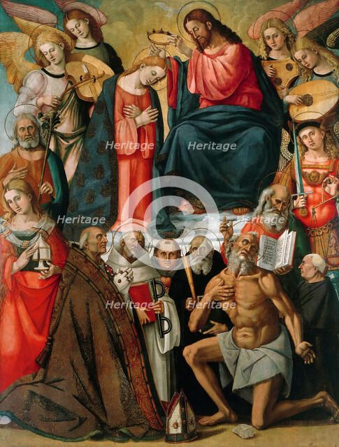 Coronation of the Virgin with Angels and Saints, 1523. Creator: Signorelli, Luca (ca 1441-1523).