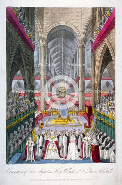 Coronation of William IV and Queen Adelaide's in Westminster Abbey, London, 1831. Artist: W Read