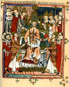 Coronation of a king, early 14th century, (1893)