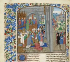 Coronation of Charles III of Navarre in Pamplona, ca 1470-1475. Creator: Anonymous