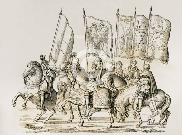 Coronation of Charles V, (1500-1558) as Holy Roman Emperor (1519-1556)...in 1530 (1878). Creator: Unknown.