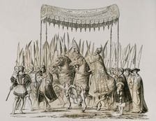 Coronation of Charles V, (1500-1558) as Holy Roman Emperor, (1519-1556)...in 1530, (1878). Creator: Unknown