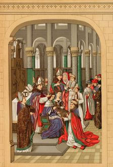 Coronation of Charles V as King of France on 19 May 1364 at Reims Cathedral, 1877. Creator: Unknown