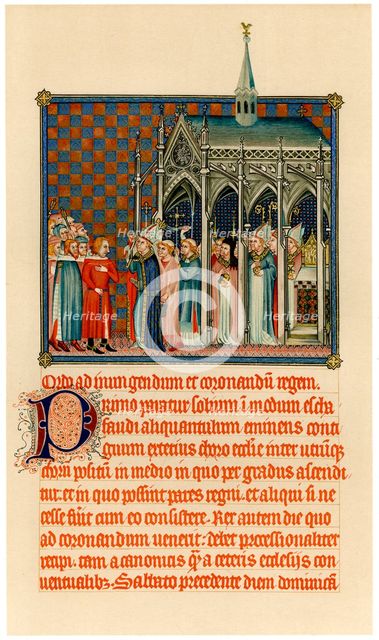 Coronation of Charles V, c1365. Artist: Unknown