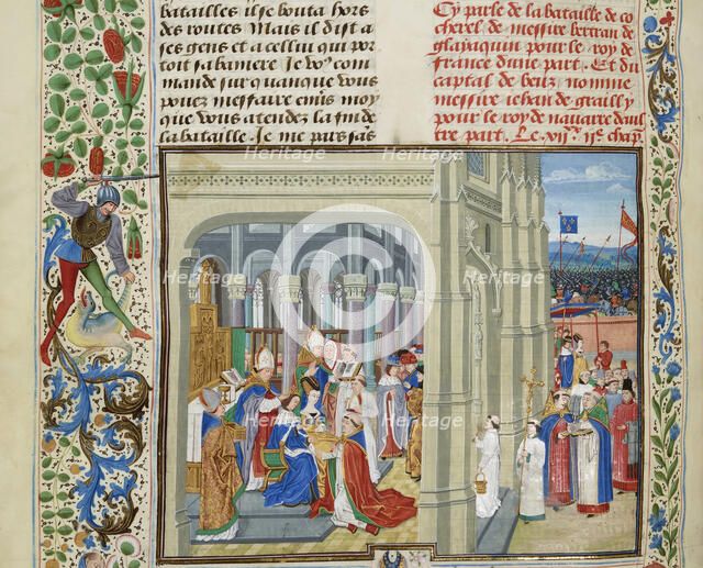 Coronation of Charles V of France on May 19, 1364, ca 1470-1475. Creator: Liédet, Loyset (1420-1479).