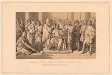 Coronation of Harold King of the Anglo-Saxons, A.D. 1066 (1878). Artist: W Ridgway