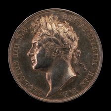 Coronation of King George IV [obverse], 1821. Creator: Benedetto Pistrucci