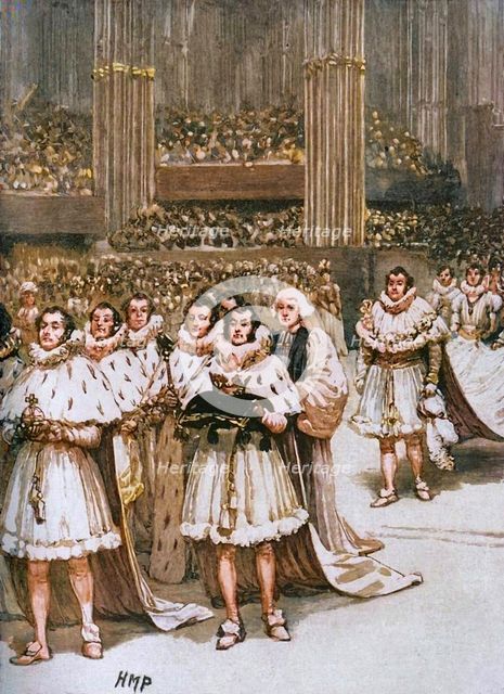 Coronation of King William IV: the royal procession, Westminster Abbey, London, 1830 (c1890). Creator: Unknown.