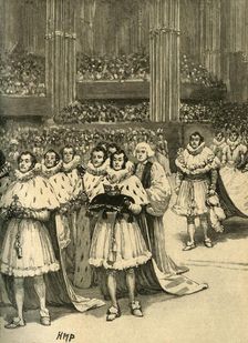 Coronation of King William IV: the royal procession, Westminster Abbey, London, 1830 (c1890). Creator: Unknown