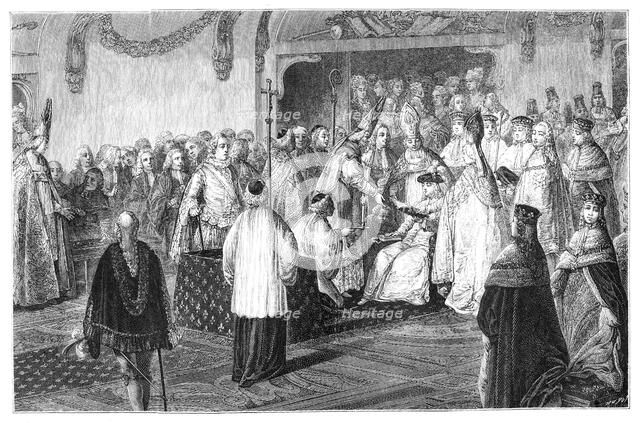 Coronation of Louis XV, 1715, (1885). Artist: Moreau