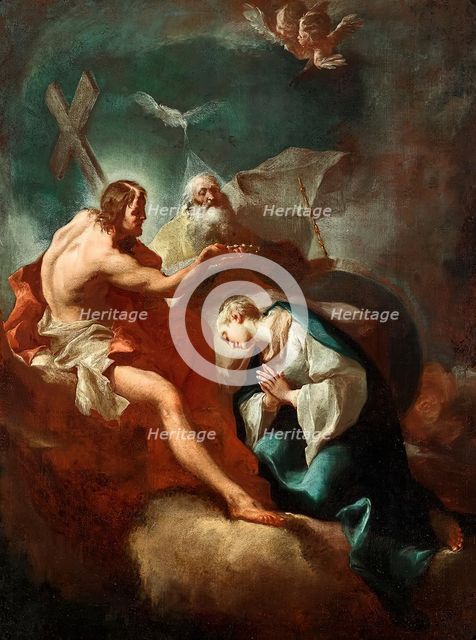 Coronation of Mary, c1760. Creators: Paul Troger, Michelangelo Unterberger.