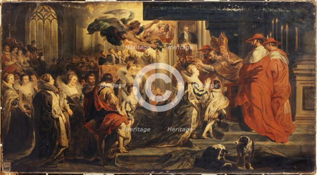 Coronation of Marie de Medici, May 13, 1610, c1835. Creators: Alexandre-Marie Colin, Peter Paul Rubens.