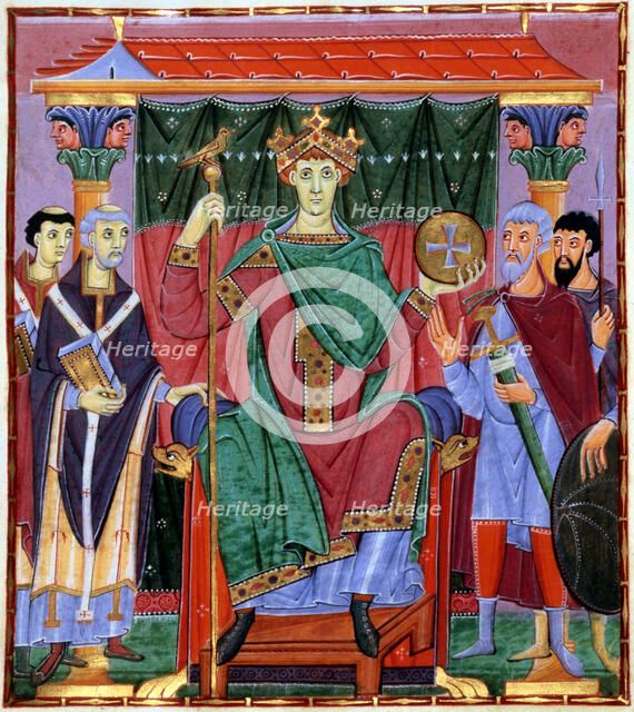 Coronation of Otto III, German king, c998. Artist: Anon