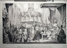 Coronation of Peter I as Emperor of Brazil, December 1, 1822, lithograph