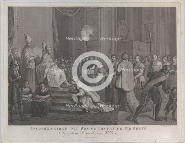 Coronation of Pope Pius VI, 1801. Creator: Antonio Poggioli.