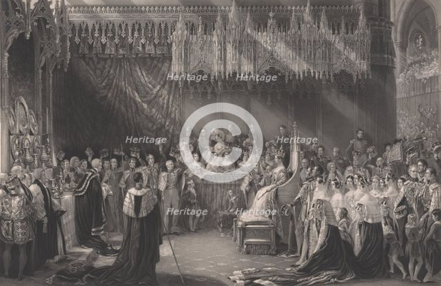 Coronation of Queen Victoria, 1842. Creator: Henry Thomas Ryall.