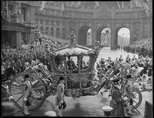 Coronation of Queen Elizabeth II, Admiralty Arch, The Mall, City of Westminster, London, 1953. Creator: Ministry of Works