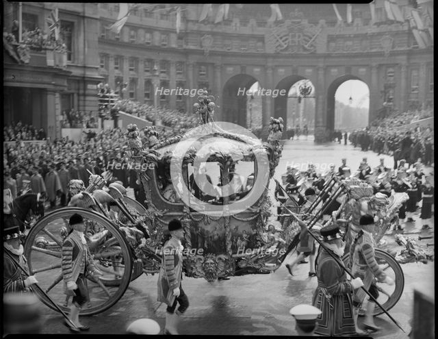 Coronation of Queen Elizabeth II, Admiralty Arch, The Mall, City of Westminster, London, 1953. Creator: Ministry of Works.