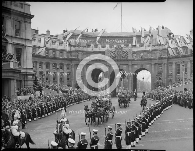 Coronation of Queen Elizabeth II, Admiralty Arch, The Mall, City of Westminster, London, 1953. Creator: Ministry of Works.
