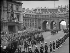 Coronation of Queen Elizabeth II, Admiralty Arch, The Mall, City of Westminster, London, 1953. Creator: Ministry of Works