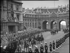 Coronation of Queen Elizabeth II, Admiralty Arch, The Mall, City of Westminster, London, 1953. Creator: Ministry of Works