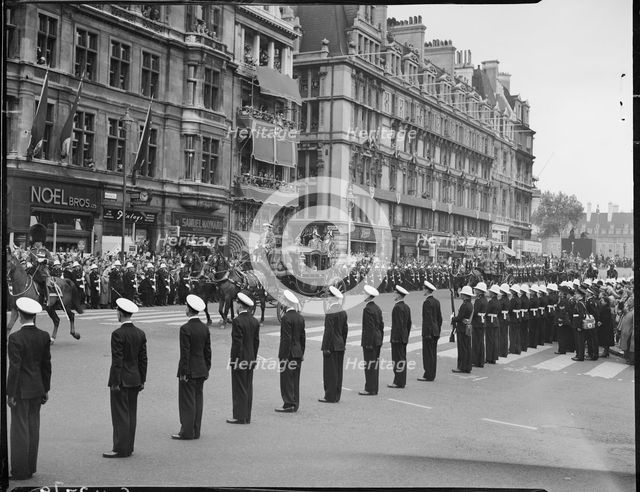 Coronation of Queen Elizabeth II, Bridge Street, Westminster, City of Westminster, London, 1953. Creator: Ministry of Works.
