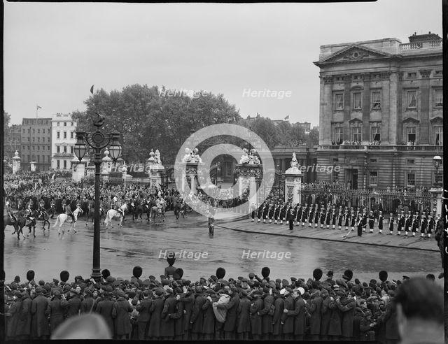 Coronation of Queen Elizabeth II, Buckingham Palace, The Mall, City of Westminster, London, 1953. Creator: Ministry of Works.