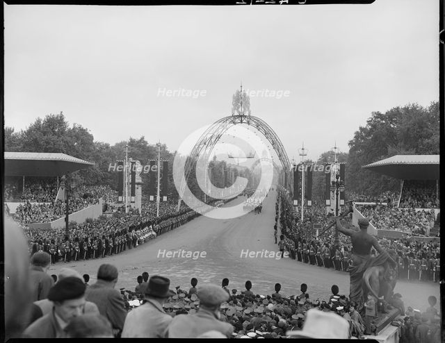 Coronation of Queen Elizabeth II, Buckingham Palace, The Mall, City of Westminster, London, 1953. Creator: Ministry of Works.