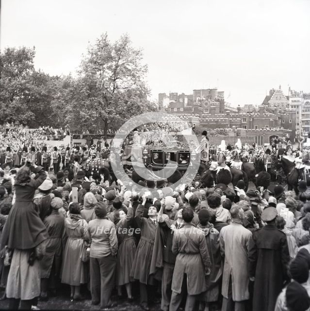 Coronation of Queen Elizabeth II, London, 2 June 1953.  Creator: Arthur Charles Kirby Ware.