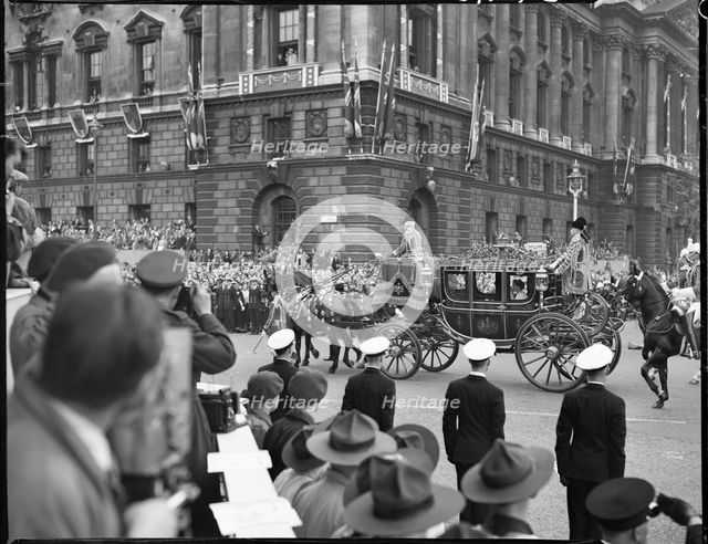 Coronation of Queen Elizabeth II, Parliament Square, City of Westminster, London, 1953. Creator: Ministry of Works.